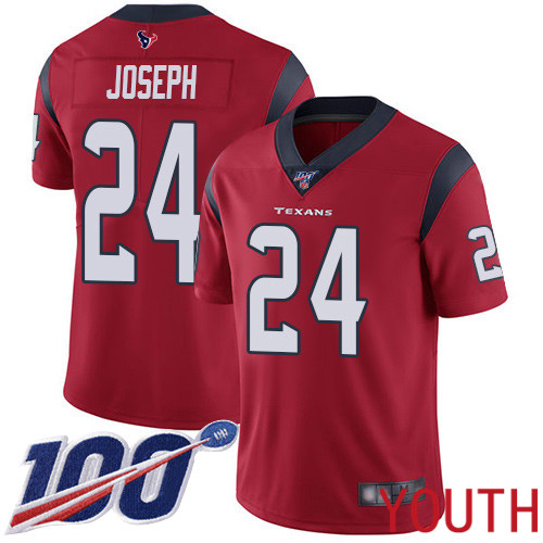 Houston Texans Limited Red Youth Johnathan Joseph Alternate Jersey NFL Football #24 100th Season Vapor Untouchable->houston texans->NFL Jersey